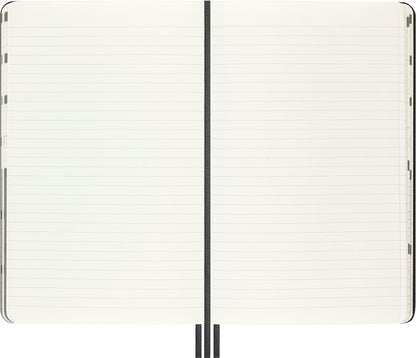Moleskine - Positivity in Motion Undated Diary, Limited Edition Smiley Hard Cover and Elastic Closure Journal, Size Large 13 x 21 cm, Colour Black