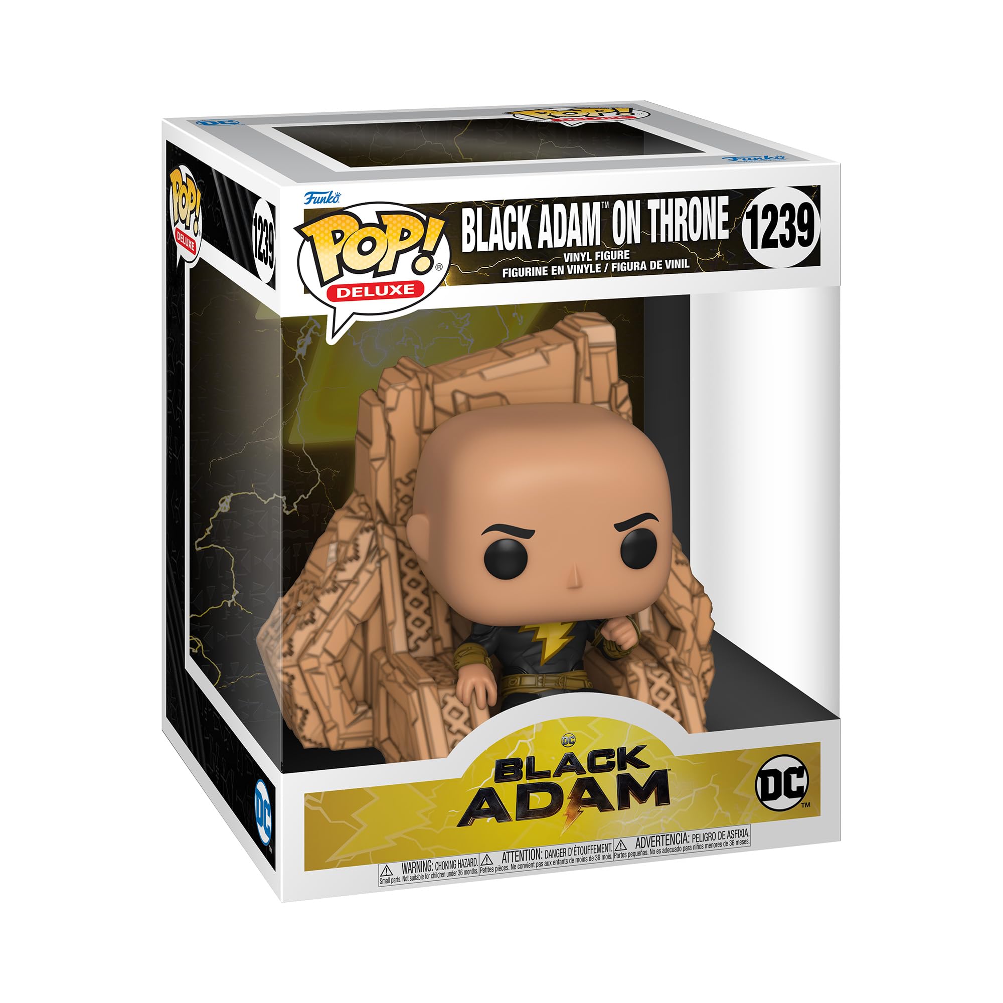 Funko POP! Deluxe: DC - Black Adam On Throne - Vinyl-Sammelfigur - Geschenkidee - Offizielle Handelswaren - Spielzeug Für Kinder und Erwachsene - Movies Fans - Modellfigur Für Sammler