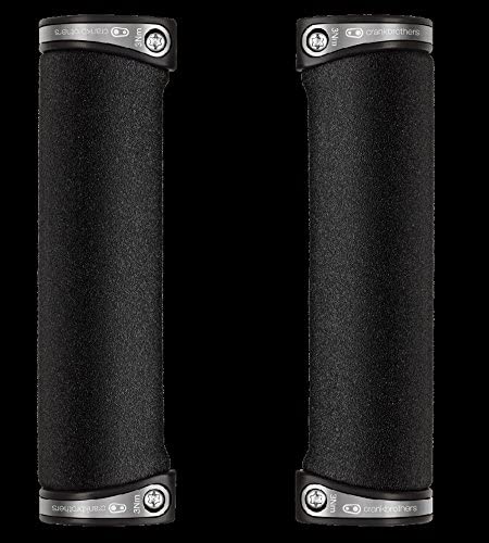 CRANKBROTHERS Cobalt Lock-On Bike Grips - Dual Clamp, XC/Trail Handlebar Grips Silver