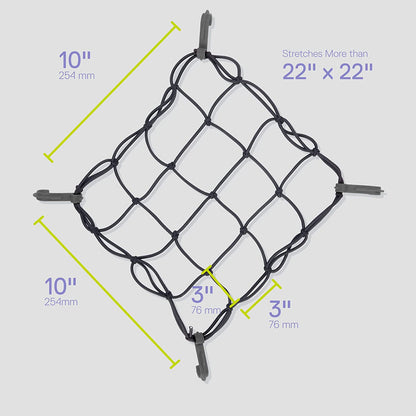 Delta Unisex Cargo Net with Hooks, Black