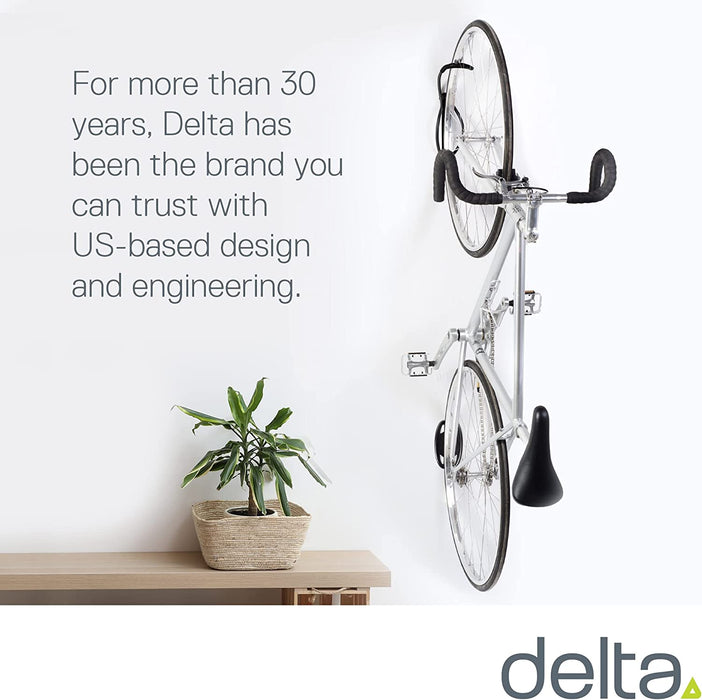 Cycle de Delta Leonardo da Vinci Single Vélo Stockage Rack/Crochet avec Plateau de Pneu, Noir