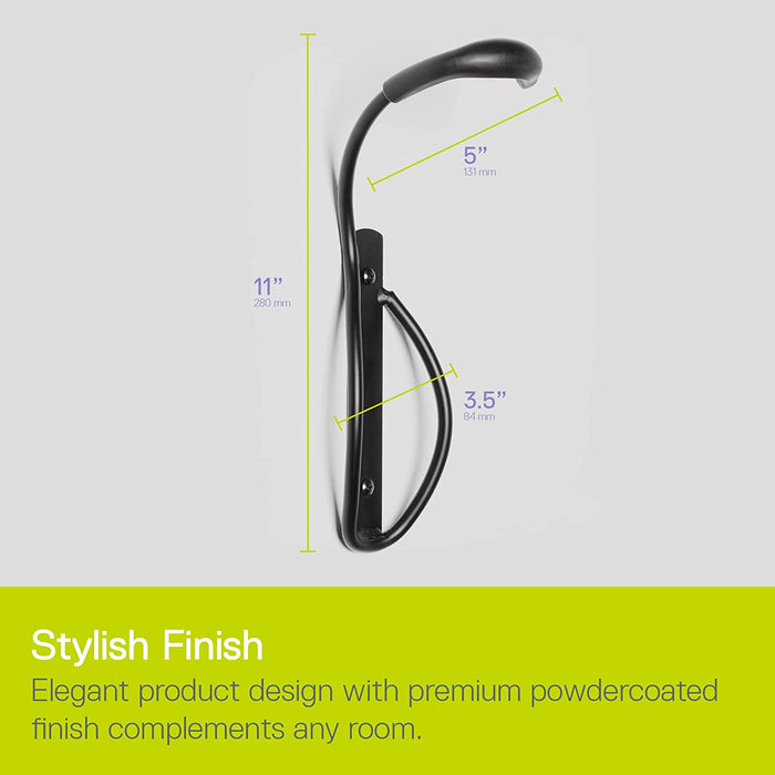 Cycle de Delta Leonardo da Vinci Single Vélo Stockage Rack/Crochet avec Plateau de Pneu, Noir