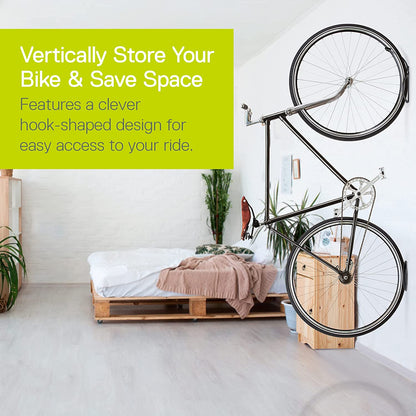 Cycle de Delta Leonardo da Vinci Single Vélo Stockage Rack/Crochet avec Plateau de Pneu, Noir