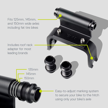 Delta Bike Hitch for Axles,Black ,12/15mm