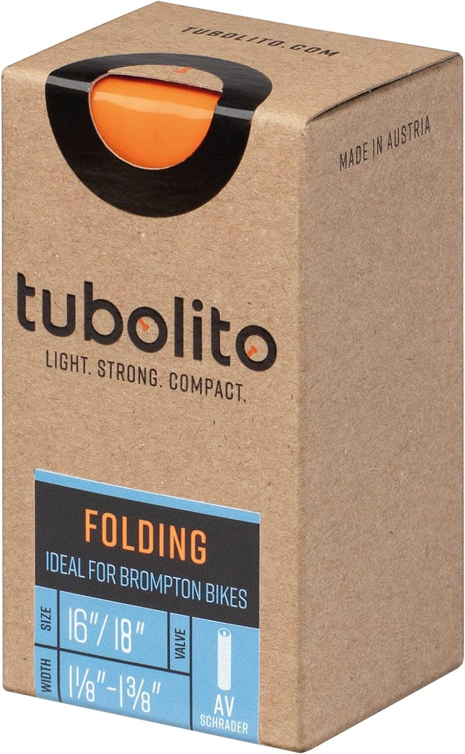 Tubolito Tubo Folding Bike 16'' x 1-1/8-1-3/8 Schrader Tube