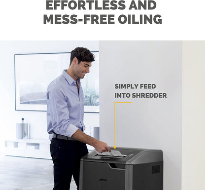 Fellowes Lot de 10 Feuilles lubrifiantes pour destructeur de Document | pour Augmenter Les Performances de la Machine | Facile d'utilisation | pour destructeur Coupe croisée et Micro | 4025601