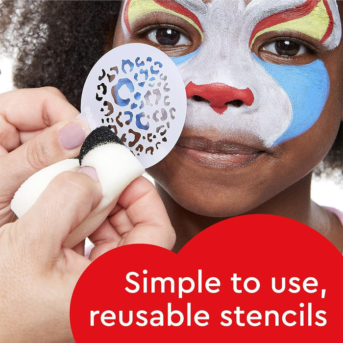 Snazaroo 1180137 Set de maquillaje con 8 colores al agua para cara y cuerpo con esponja, pincel e instrucciones - Fantasía