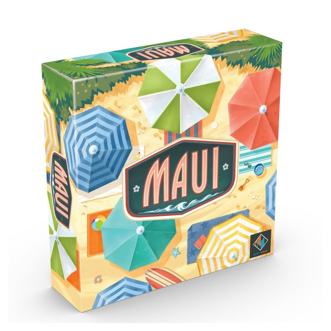 Maui - Juego de mesa - Juego de estrategia hawaiana de dibujo y colocación de azulejos, crea patrones para ganar puntos, mecánica inteligente de riesgo y recompensa, a partir de 8 años, 2-4 jugadores
