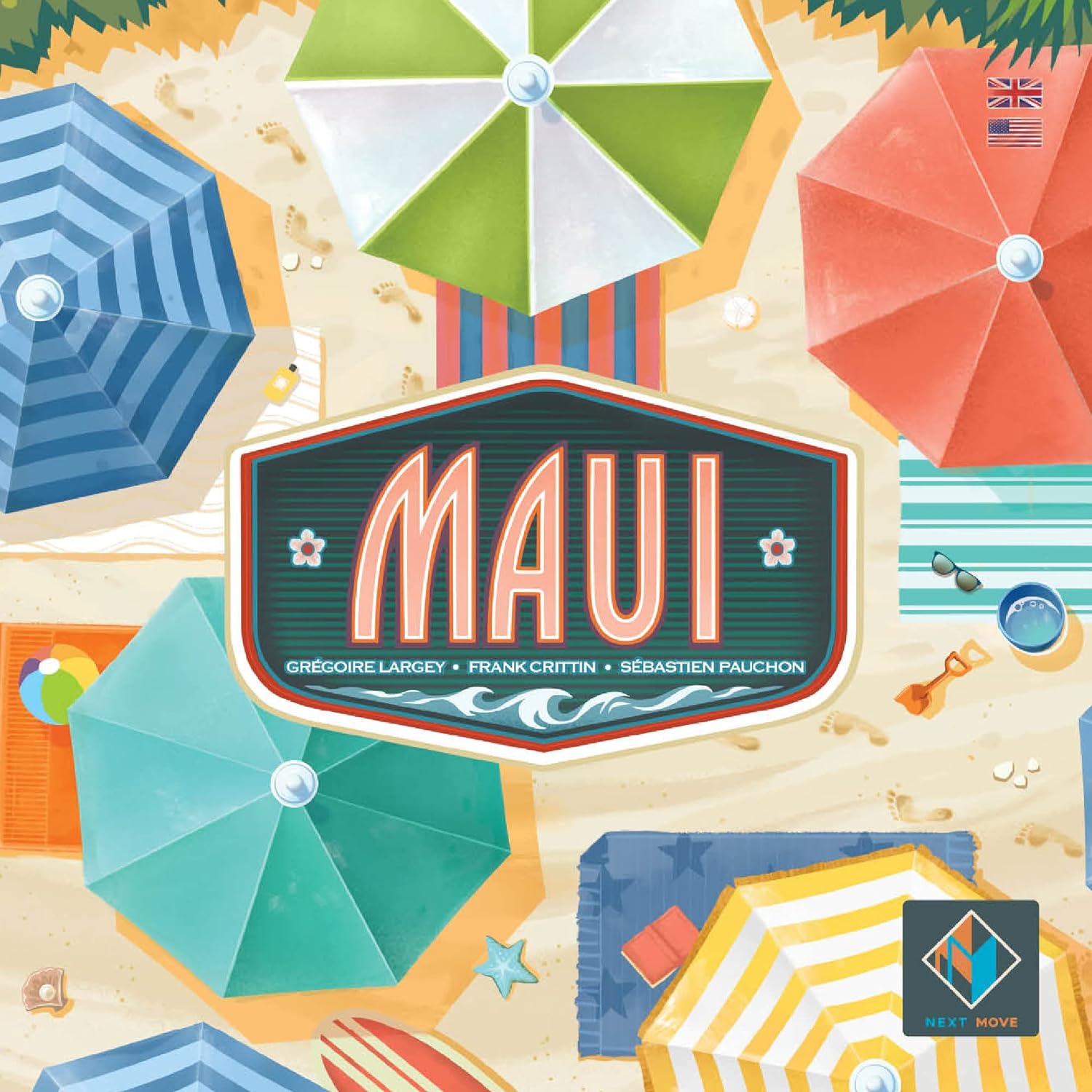 Maui - Juego de mesa - Juego de estrategia hawaiana de dibujo y colocación de azulejos, crea patrones para ganar puntos, mecánica inteligente de riesgo y recompensa, a partir de 8 años, 2-4 jugadores
