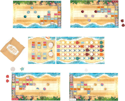 Maui - Juego de mesa - Juego de estrategia hawaiana de dibujo y colocación de azulejos, crea patrones para ganar puntos, mecánica inteligente de riesgo y recompensa, a partir de 8 años, 2-4 jugadores