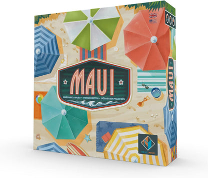 Maui - Juego de mesa - Juego de estrategia hawaiana de dibujo y colocación de azulejos, crea patrones para ganar puntos, mecánica inteligente de riesgo y recompensa, a partir de 8 años, 2-4 jugadores