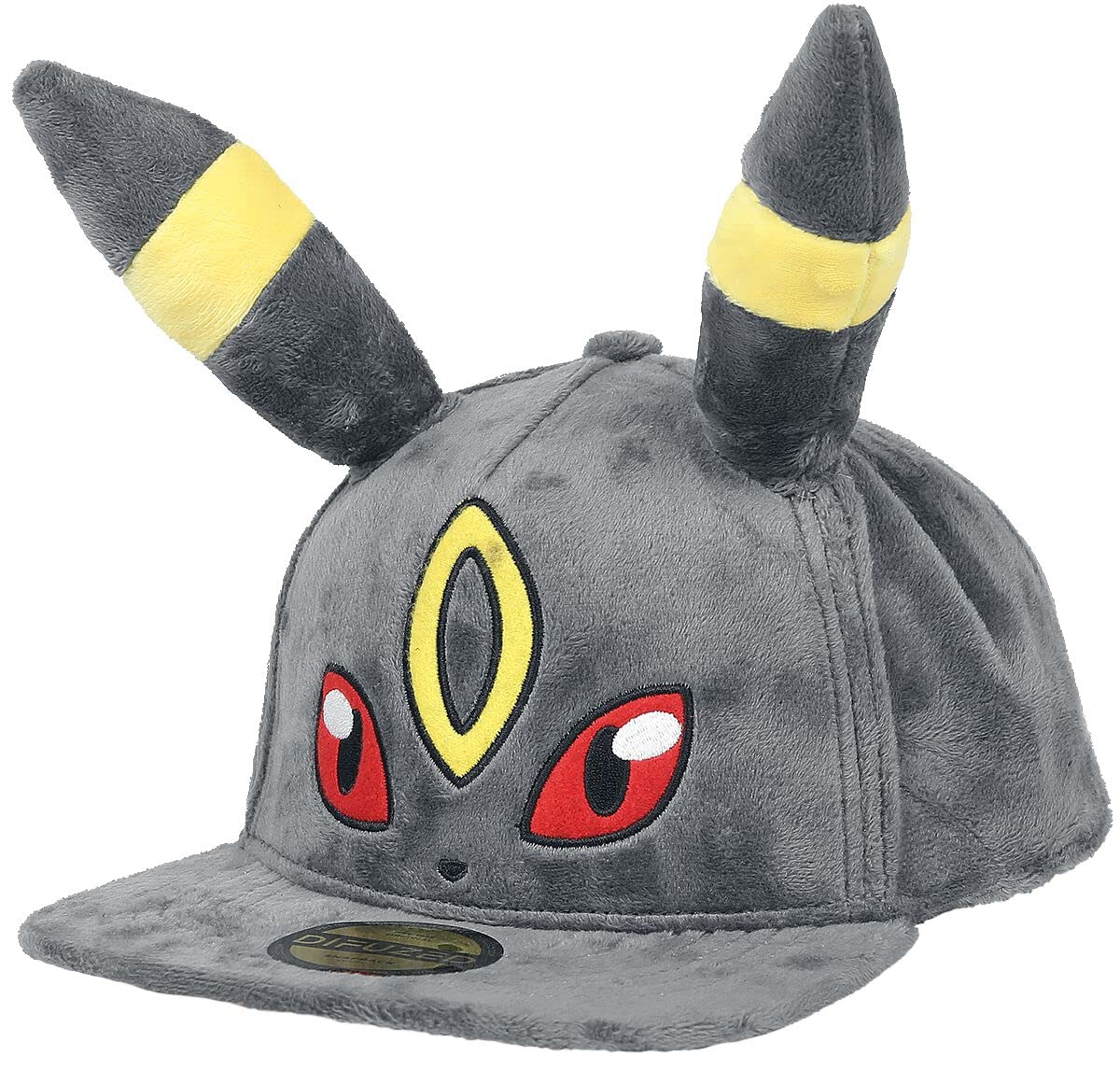 Pokemon Nachtara Plush Baseball Cap Black One Size, Schwarz, One Size