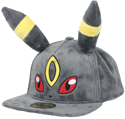 Pokemon Nachtara Plush Baseball Cap Black One Size, Schwarz, One Size