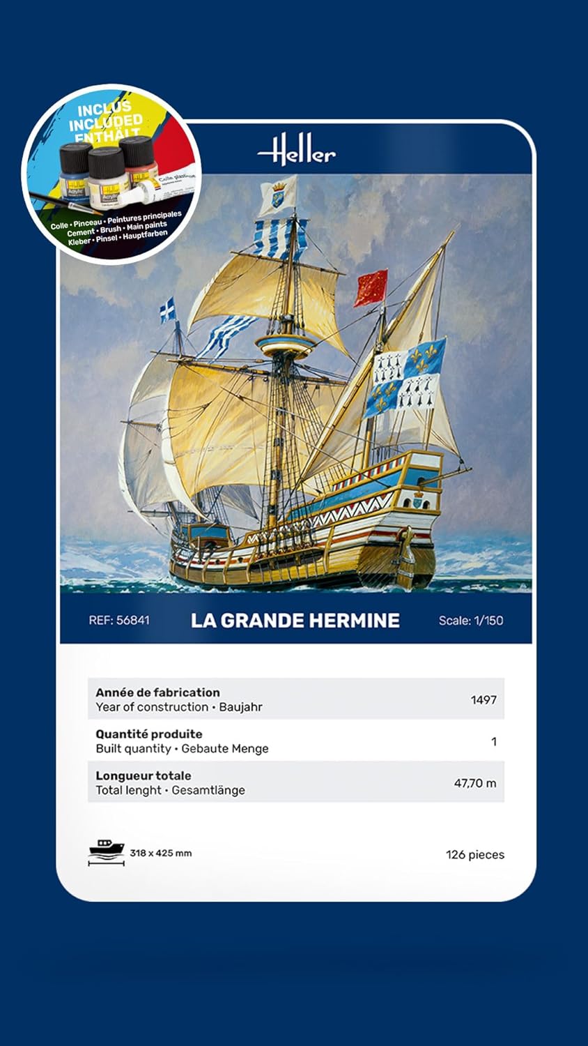 Maquette bateau : Starter Kit La Grande Hermine
