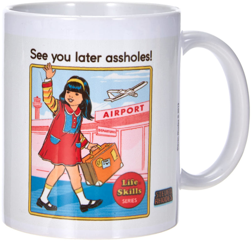 Steven Rhodes MG25672 11 oz/ 315 ml See You Later Assholes Ceramic Mug