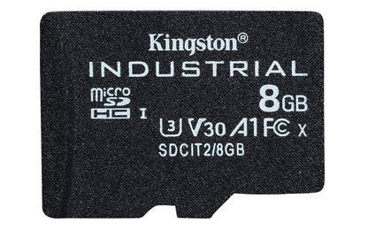 Kingston Industrial microSD - 8GB microSDHC Industrial C10 A1 pSLC Card Single Pack w/o Adapter - SDCIT2/8GBSP SDCIT/8GBSP 8 GB Without SD Adapter
