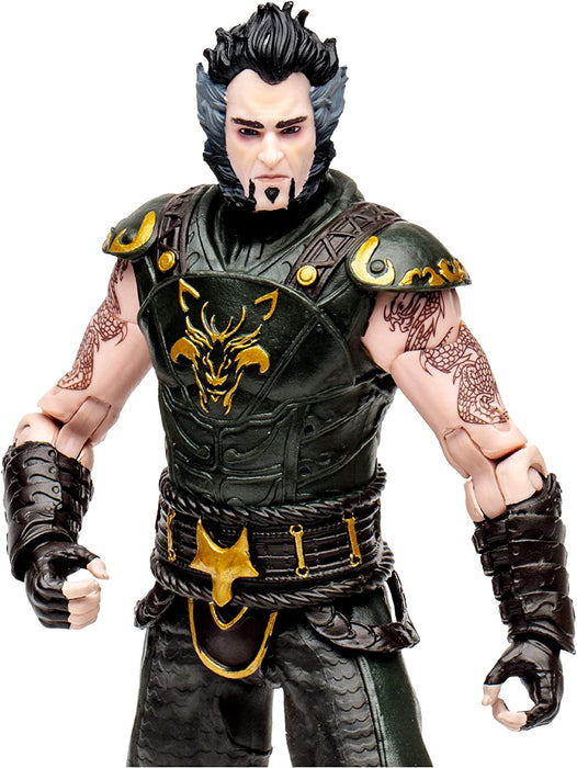 McFarlane Toys, DC Build-A 7-inch Rā's al Ghūl Action Figure with 22 Moving Parts, Collectible DC Batman Arkham City Video Game Figure with Stand Base and Unique Collectible Character Card – Ages 12+