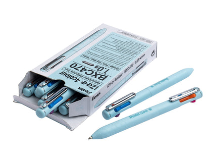 Pentel iZee 4 Colour Pen - Ink Colour: Orange, Pink, Sky Blue & Violet - Pack of 12