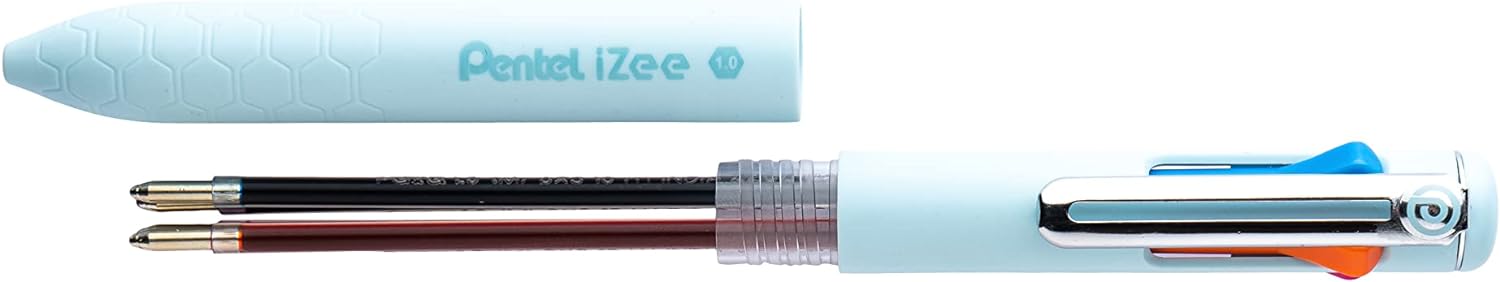 Pentel iZee 4 Colour Pen - Ink Colour: Orange, Pink, Sky Blue & Violet - Pack of 12