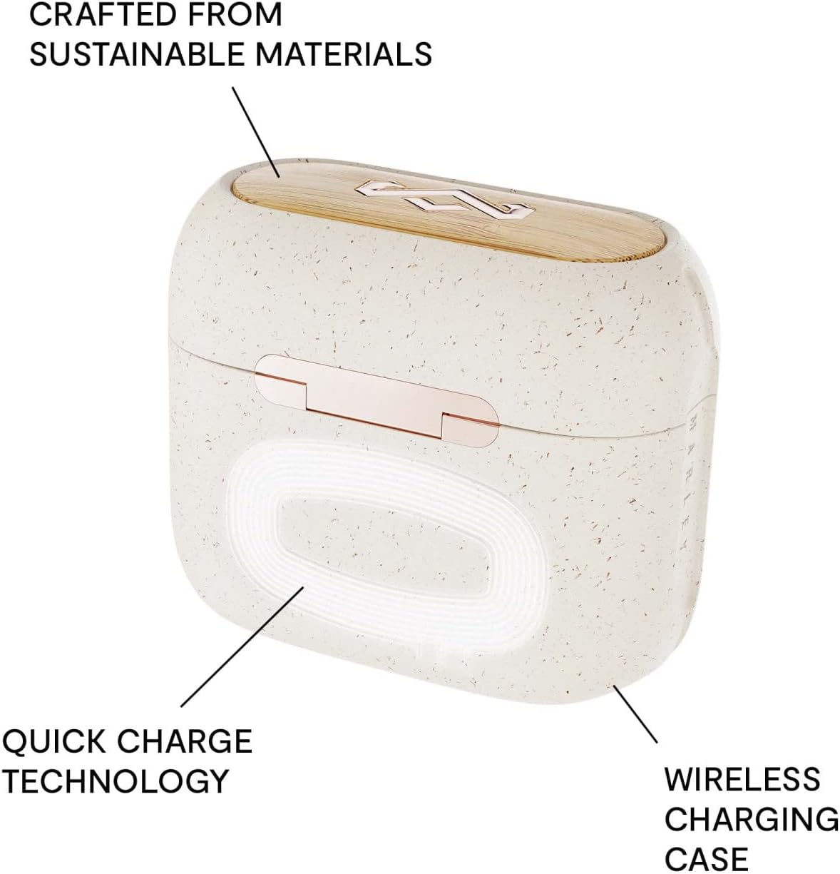House Of Marley Redemption ANC 2 Wireless Earbuds - Active Noise Cancellation, In-Ear Sensors and Touch Control, Water and Sweat Resistant, Wireless Charging, USB-C Quick Charge, Charging Case