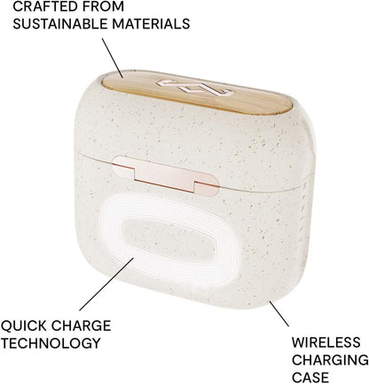 House Of Marley Redemption ANC 2 Wireless Earbuds - Active Noise Cancellation, In-Ear Sensors and Touch Control, Water and Sweat Resistant, Wireless Charging, USB-C Quick Charge, Charging Case