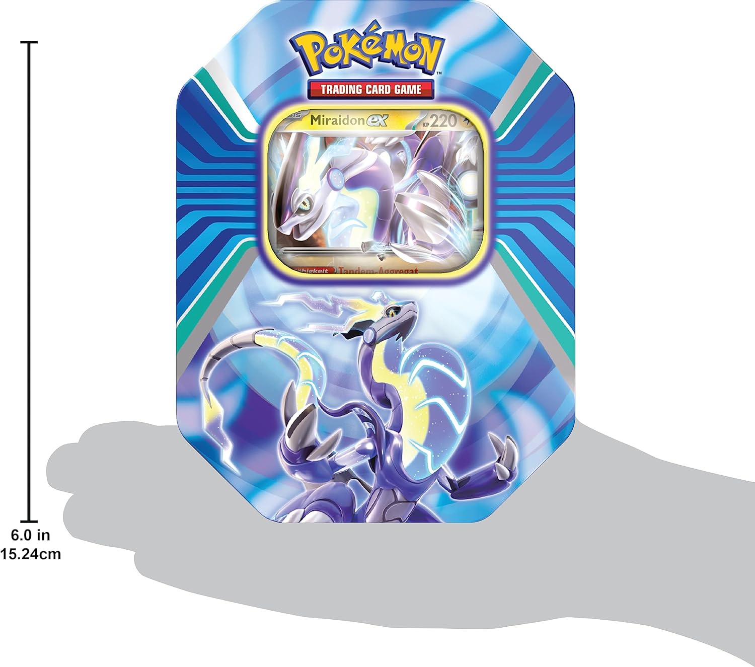 Pokemon Scatola di Latta, Colore Miraidon, 0, 210-45541, Edizione in lingua tedesca