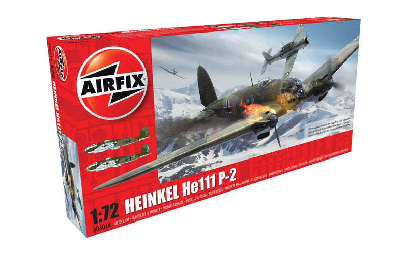 Airfix- Heinkel He111 P-2, 1 : 72 Maßstabsgetreuer Maqueta, Multicolor, Mittel (Hornby A06014
