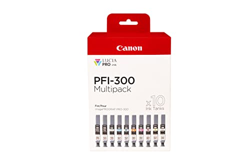 Pfi-300 10Ink Multi Pack Mbk/Pbk/C/M/Y/Pc/Pm/R/Gy/Co