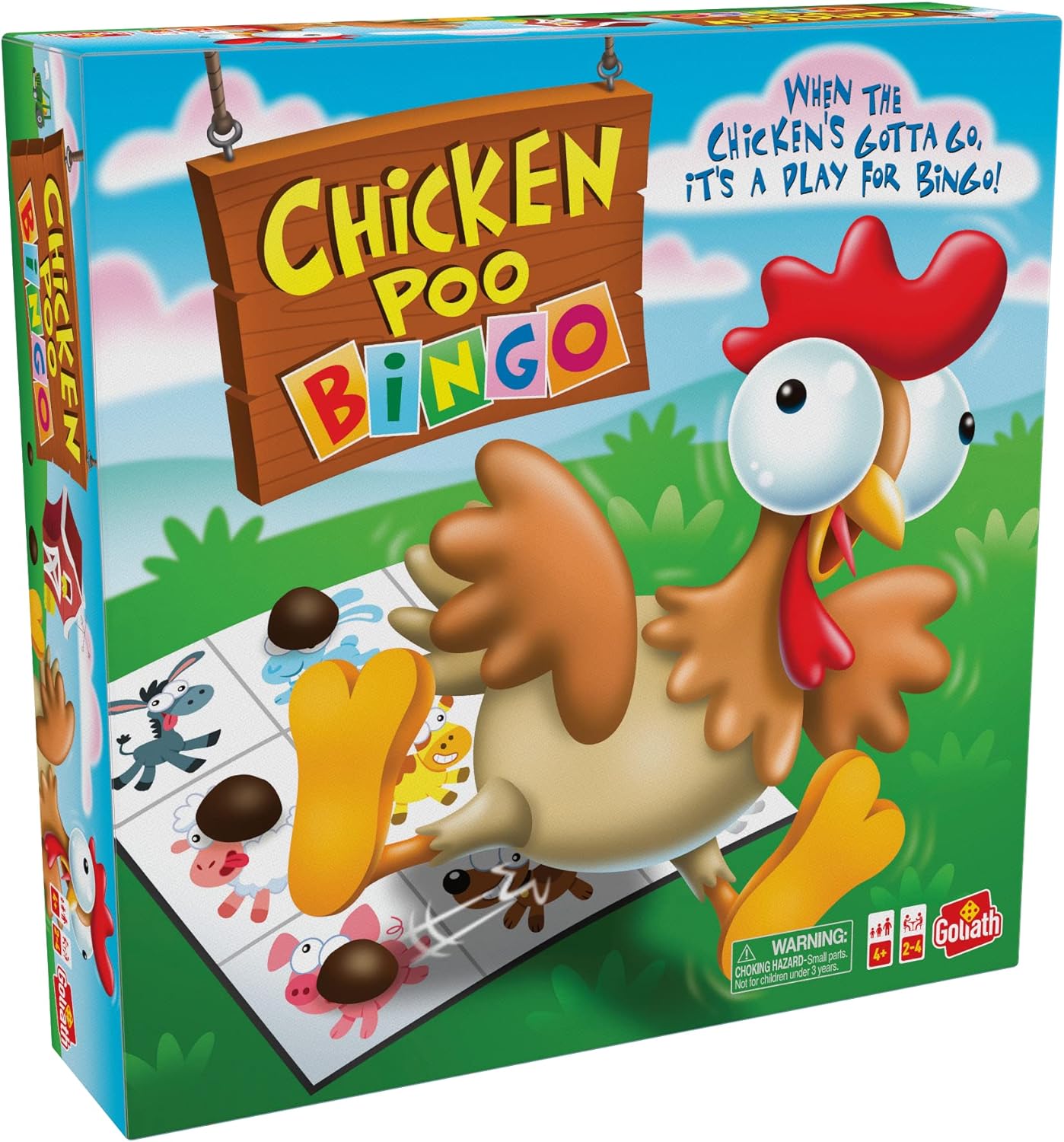 Chicken Poo Bingo: You Never Know Where The Chicken Will Go! | Kids Games | For 2-4 Players | Ages 4+