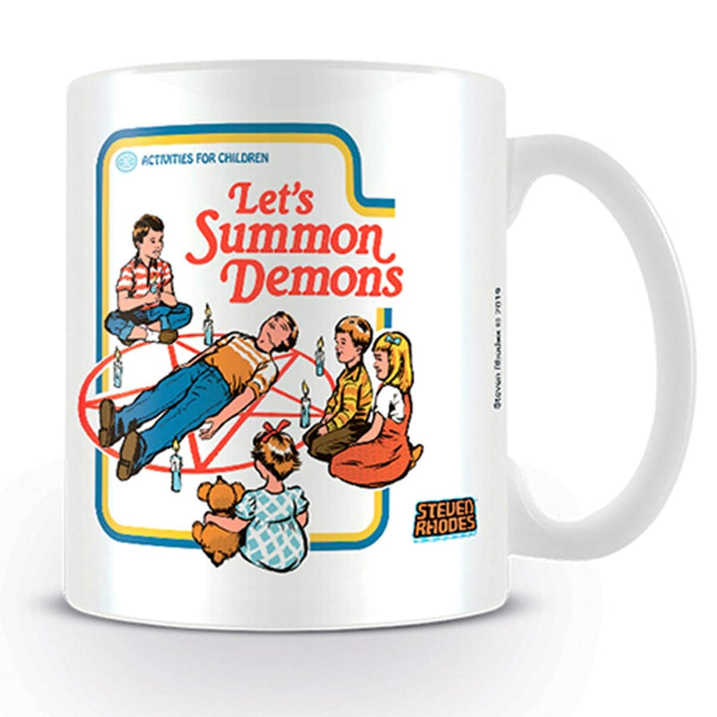 Pyramid International MG25680 Steven Rhodes Kaffeebecher aus Keramik, 11 Oz/315 ml, Aufschrift Let's Summon Demons, weiß