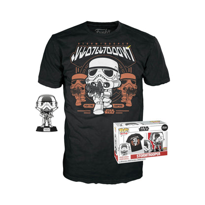 Funko Pop! & Tee: SW - Stormtrooper - Small - (S) - Sturmtruppler - Star Wars - T-Shirt - Kleidung mit Vinyl-Sammelfigur - Geschenkidee - Spielzeug und Kurzärmeliges Top Für Erwachsene Männer