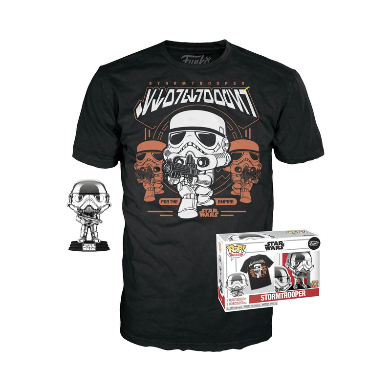 Funko Pop! & Tee: SW - Stormtrooper - Small - (S) - Sturmtruppler - Star Wars - T-Shirt - Kleidung mit Vinyl-Sammelfigur - Geschenkidee - Spielzeug und Kurzärmeliges Top Für Erwachsene Männer