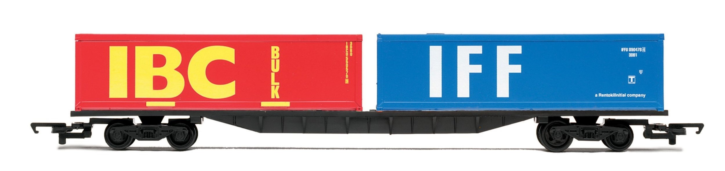 Hornby RailRoad BR, FFA Container Wagon, with two 30' containers - Era 7