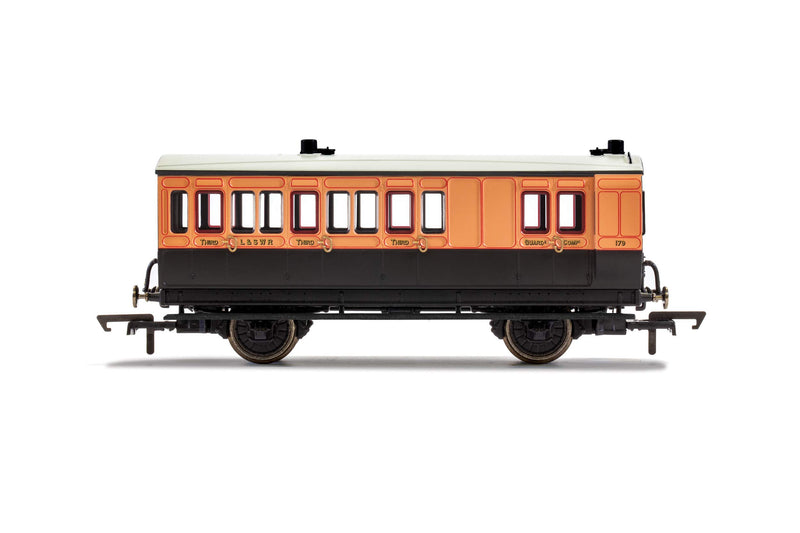 Hornby LSWR, 4 Wheel Coach, Brake 3rd Class, 179 - Era 2
