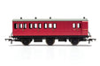 Hornby BR, 6 Wheel Coach, Brake 3rd Class, Fitted Lights, E31185 - Era 4