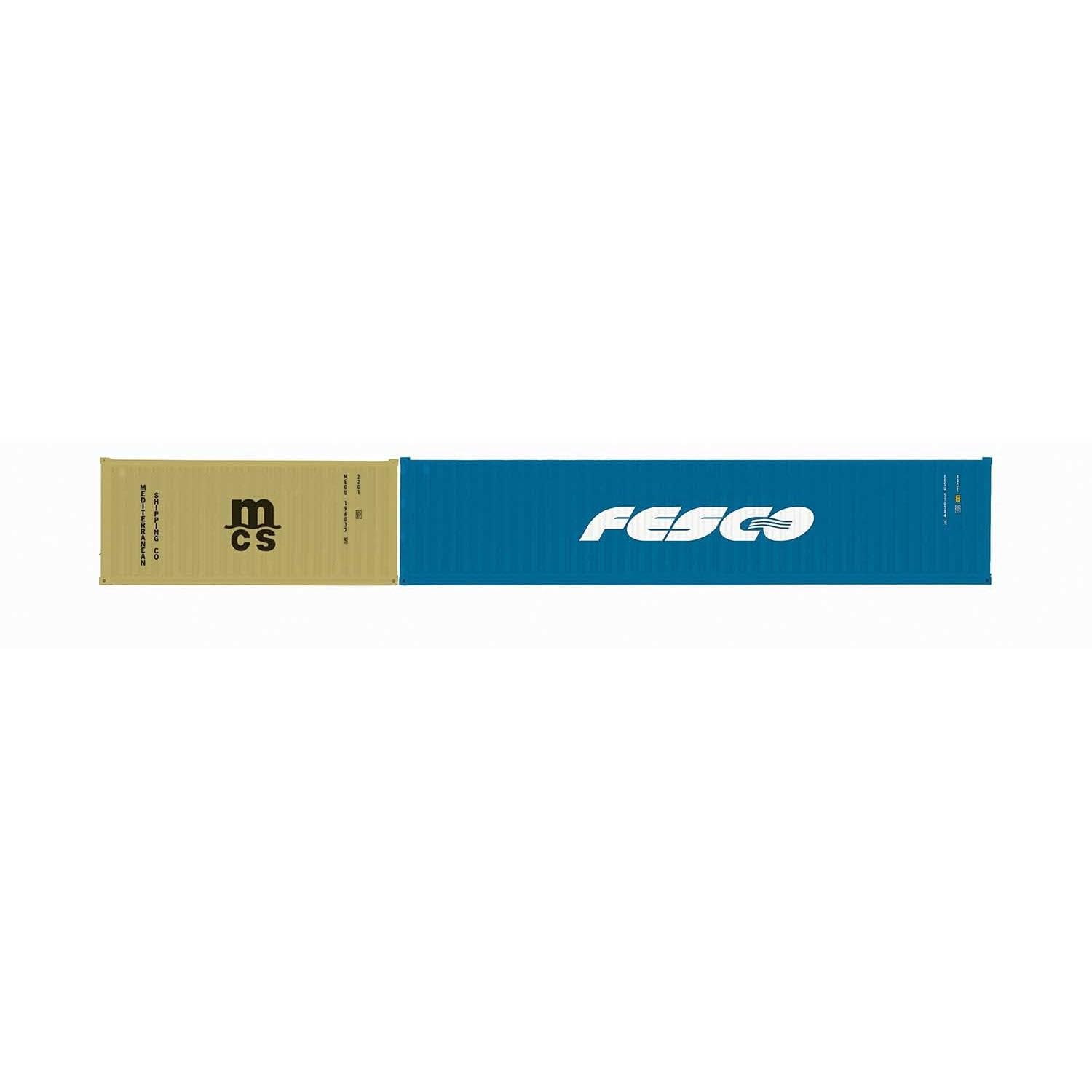 Hornby MSC & Fesco, Container Pack, 1 x 20’ and 1 x 40’ Containers - Era 11