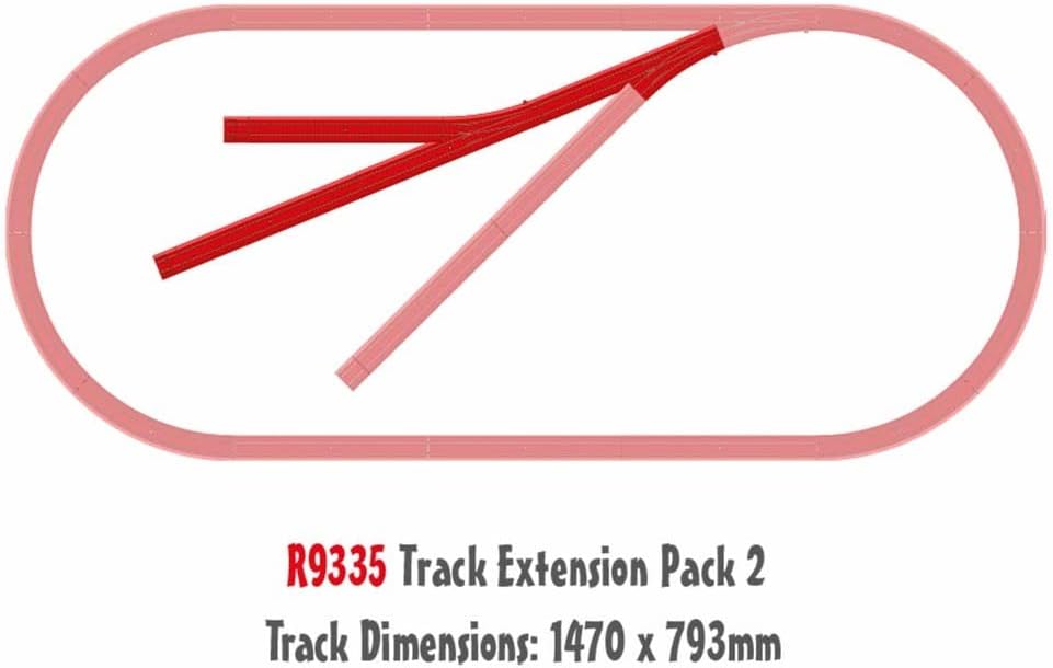Hornby Playtrains Track Extension Pack 2, Juego de Trenes de Juguete para niños a Partir de 3 años, Accesorios de Tren Modelo para niños, Compatible Playtrains