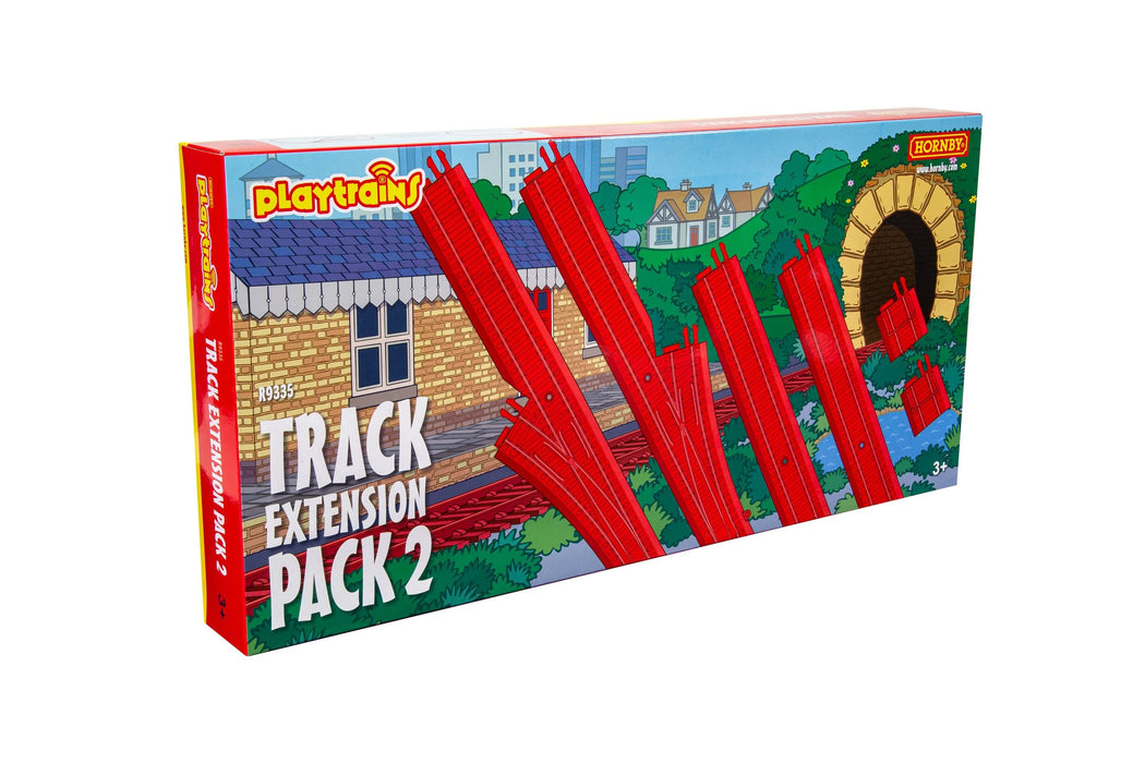 Hornby Playtrains Track Extension Pack 2, Juego de Trenes de Juguete para niños a Partir de 3 años, Accesorios de Tren Modelo para niños, Compatible Playtrains