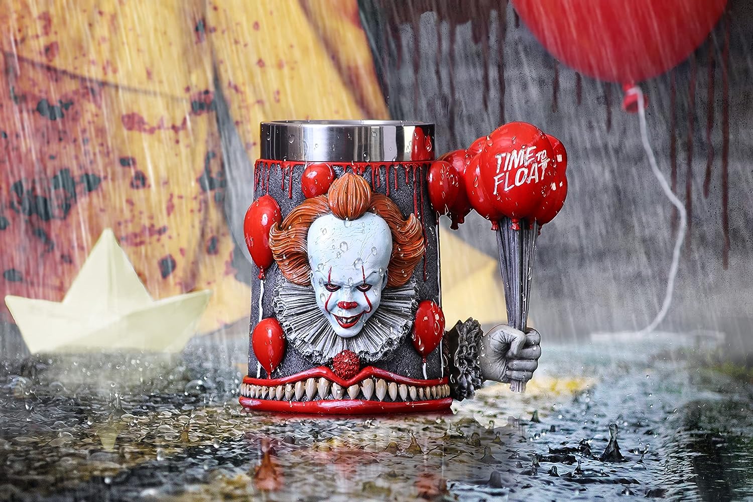 Nemesis Now Officially Licensed IT Chapter 2 Time to Float Tankard, Red, 15.5cm