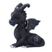 Nemesis Now Cult Cuties Lucifly - Figura de dragón de 10,7 cm, Resina, Negra, Figura de dragón de Cult Cuties, Adorable Figura de dragón cornudo, Detalles Plateados, fundida en la Mejor Resina