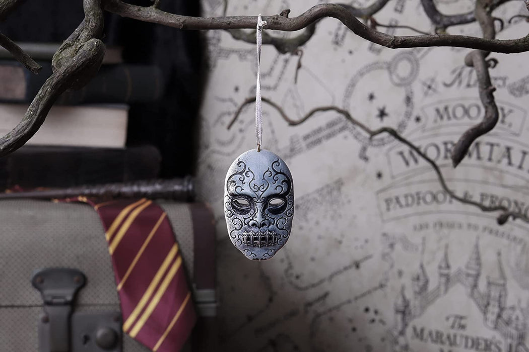 Nemesis Now Harry Potter Deatheater mask Hanging Ornament, Grey, 7cm