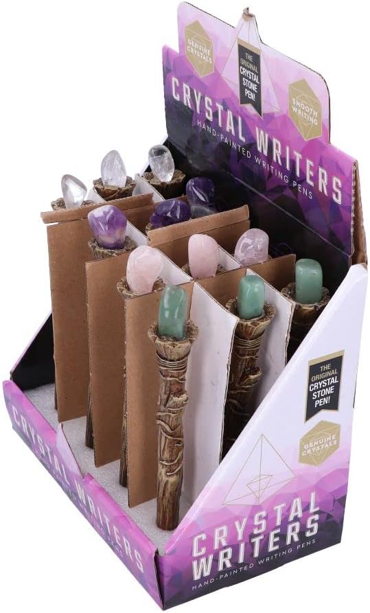 Nemesis Now Writers-Crystal Sceptre Pens Display of 12, Multi Coloured, One Size