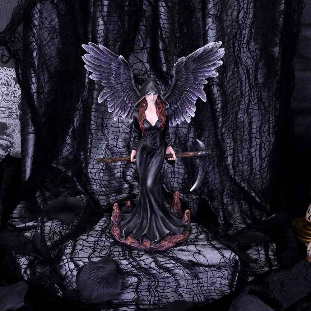 Nemesis Now Take My Soul Gothic Female Reaper with Scythe Figurine, Polyresin, Black, 23.5cm