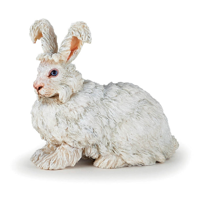 PAPO Farmyard Friends Angora Rabbit Toy Figure, White (51172)