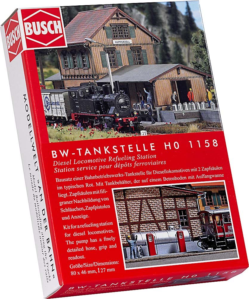 Busch 1158 Refuel Station f/Dsl Loco HO Structure Scale Model Structure