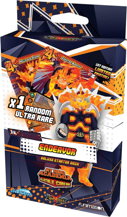 Jasco Games | My Hero Academia CCG Series 3: Endeavor Deluxe Starter Deck | Card Game | Ages 14+ | 2 Players | 30+ Minutes Playing Time