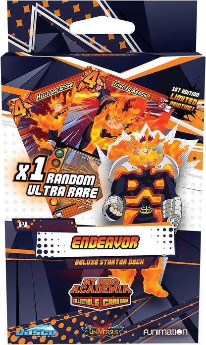 Jasco Games | My Hero Academia CCG Series 3: Endeavor Deluxe Starter Deck | Card Game | Ages 14+ | 2 Players | 30+ Minutes Playing Time