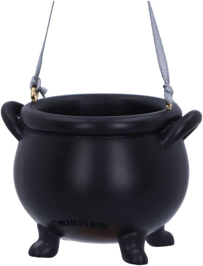 Nemesis Now Stay Wild Child Moon Hanging Ornament 6.1cm, Resin, Black, Exclusive Witch's Cauldron Witchcraft Design, Halloween and Christmas Decoration, Cast in the Finest Resin, Expertly Hand-Painted