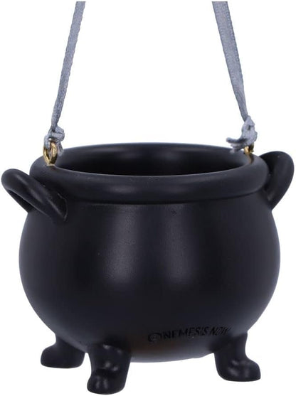 Nemesis Now Witches Be Crazy Cauldron Hanging Ornament 6.1cm, Resin, Black, Gothic Alternative Festive Decoration, Cast in the Finest Resin, Expertly Hand-Painted