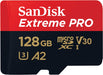 SanDisk Extreme PRO 128 GB MicroSDXC UHS‐I‐Kaart Met SD-Adapter (A2 App Performance, 2 Jaar RescuePRO Deluxe Software, Leessnelheden Tot 200 MB/s, Class 10, UHS-I, U3, V30, 30 Jaar Garantie) Zwart